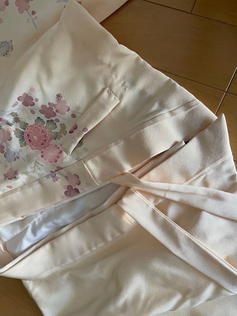 七五三　子供用着物　キッズ　女の子　和服　3歳5歳7歳　レース　イエローベージュ