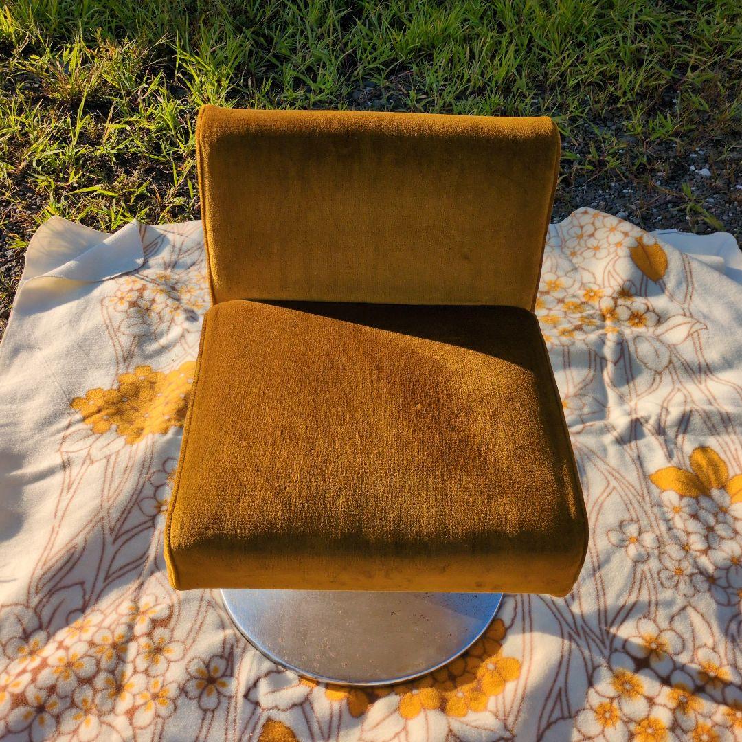 昭和レトロ モケット 1人掛け チェア①ソファ ベルベット ポップ アンティーク