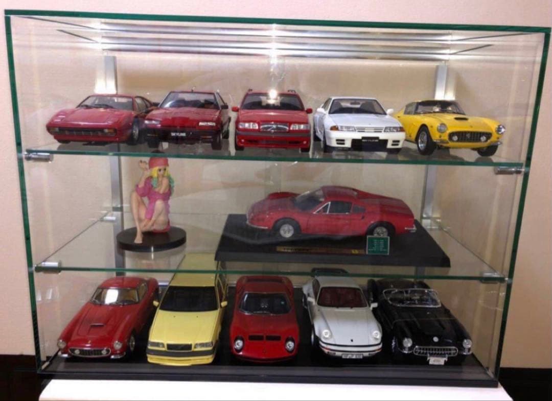 高級ガラスケース☆フィギュア☆コレクション☆1/18☆ミニカー☆ガラスケース☆A