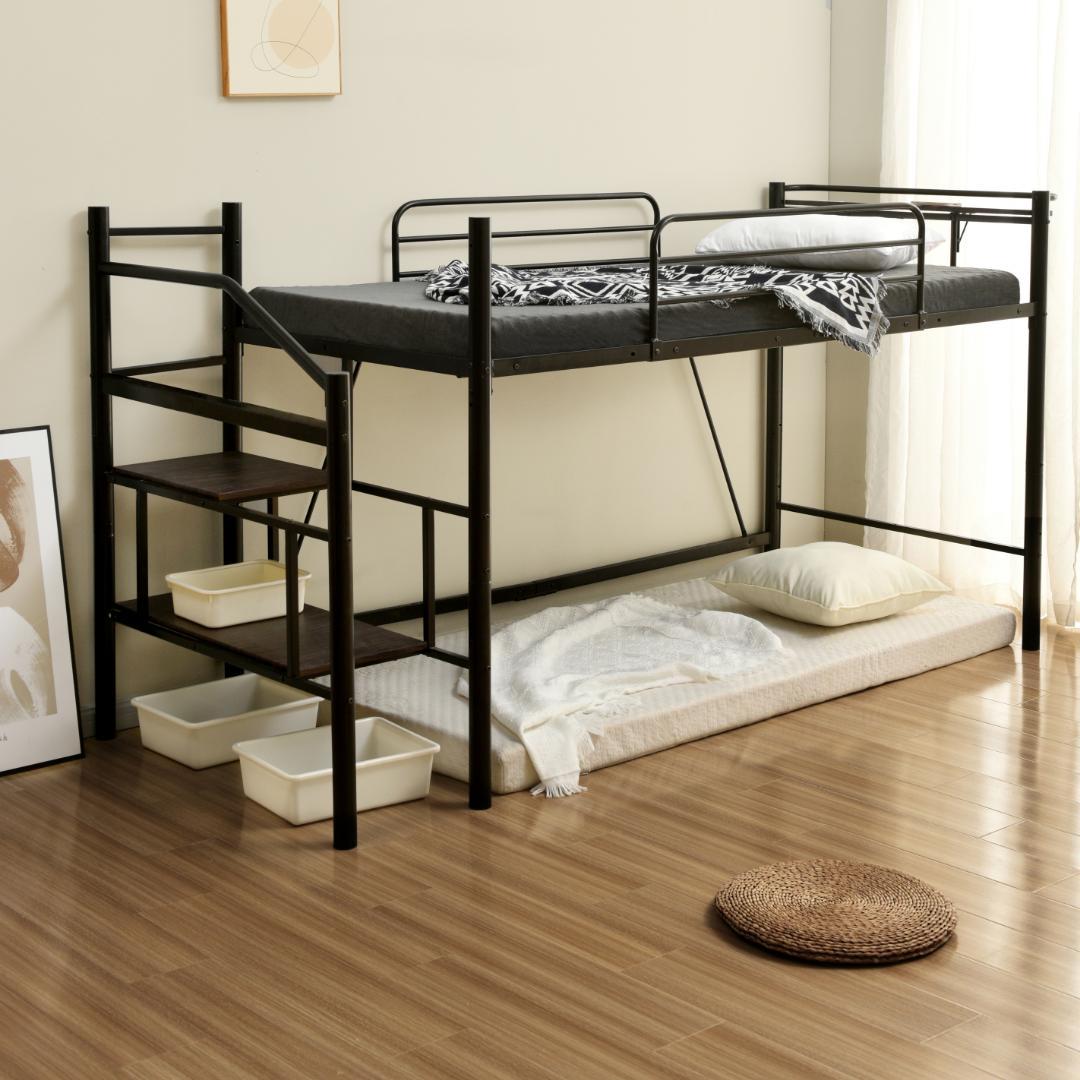 【パイプ床板・Sシングル】ロフトベッド パイプベッド シングル 耐荷重150kg