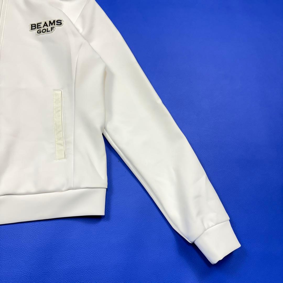 ビームスゴルフ　ダンボール フルジップ ストレッチ　パーカー　L 白　異素材