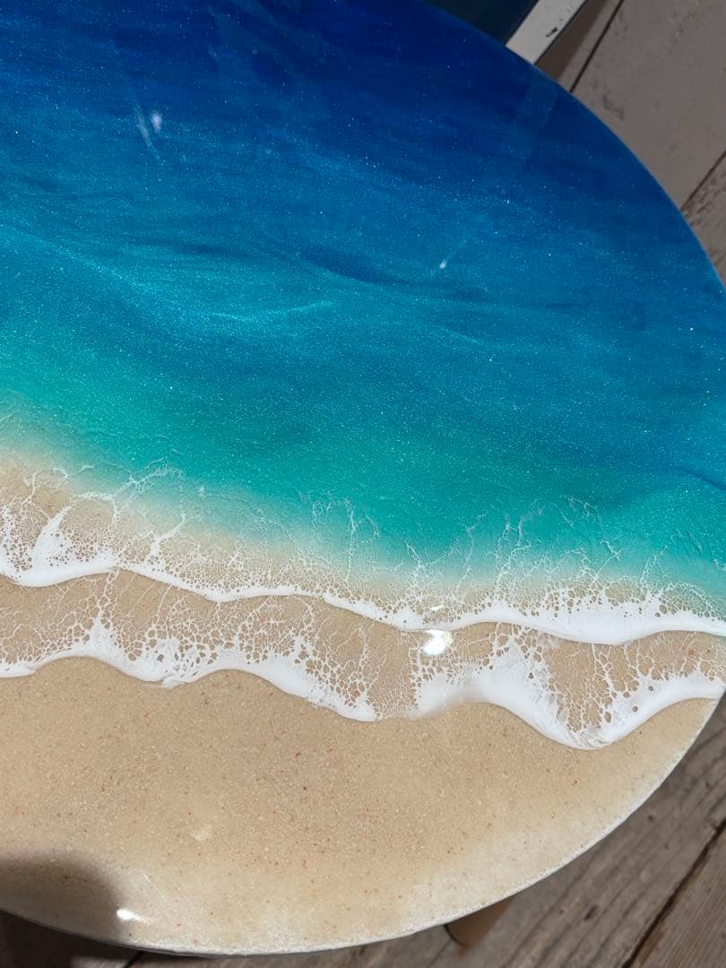 レジンアート　ミニラック　サイドテーブル　ミニラック　海レジン　ミニテーブル