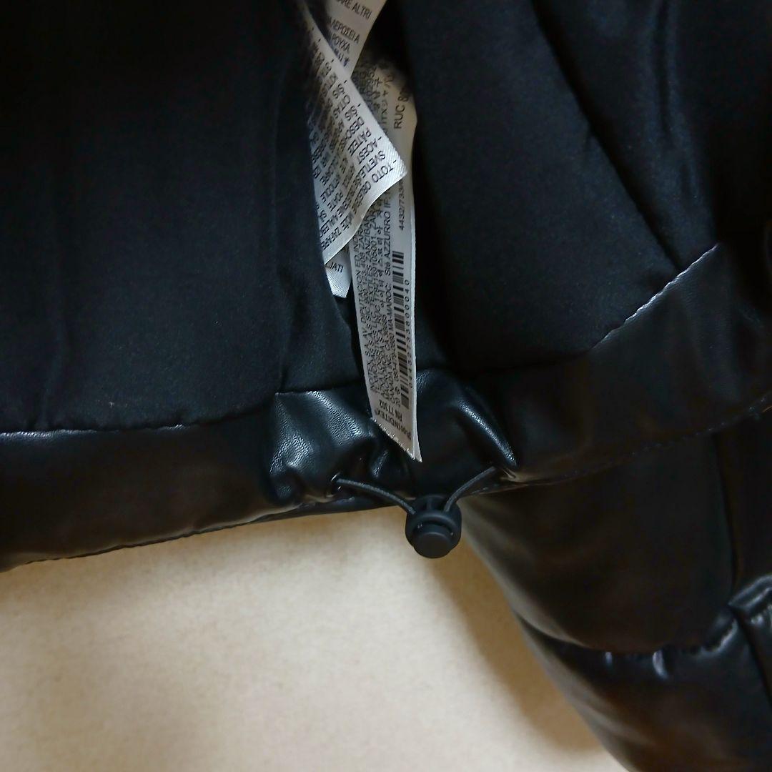 ZARA　ザラ　レザーダウン　ショート　ジャケット　ブラック　L