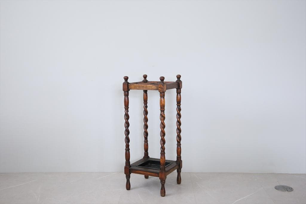 英国アンティーク木製傘立て/アンブレラスタンド/玄関インテリア(89-269)