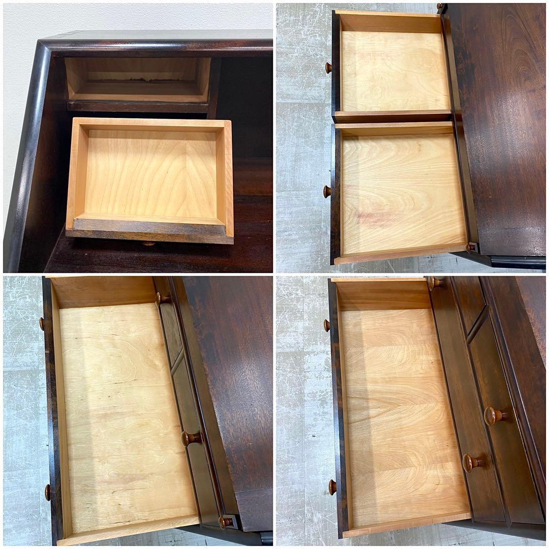 松本民芸家具 ライティングビューロー チェスト デスク 机 民藝 民芸家具 2