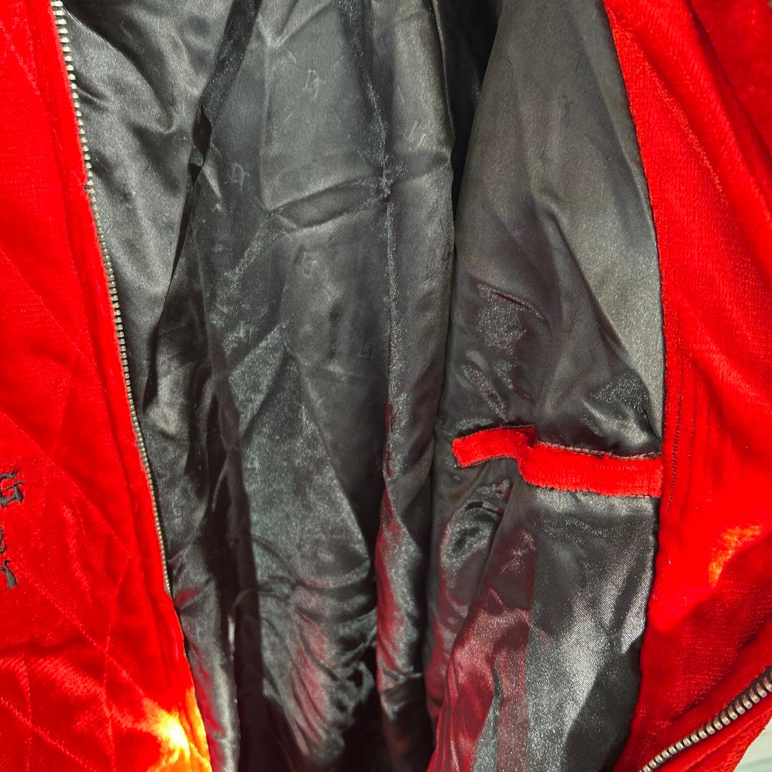 【豪華刺繍】DOGTOWN キルティング 中綿 ベロアジャケット XL