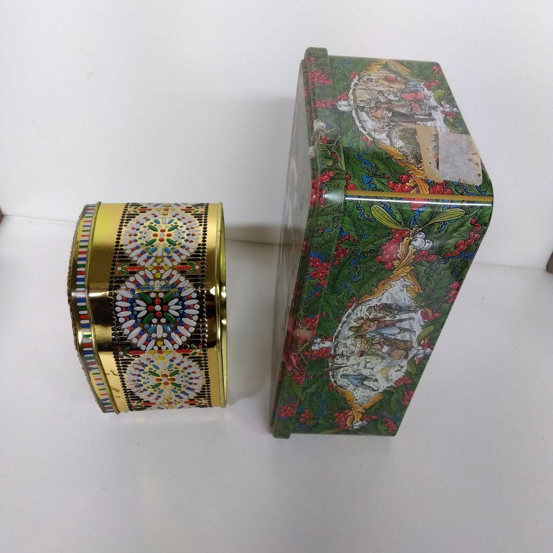 2個セット 空き缶　空缶　レトロ　お菓子缶