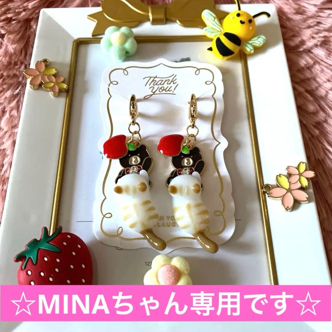 ☆くまさんʕ•ᴥ•ʔとシマシマ猫ちゃんチャーム☆