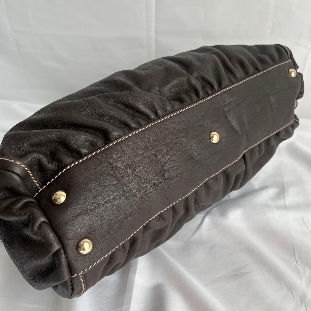 ✨極美品✨　GUCCI アビーライン　ブラウン　茶　トートバッグ　レザー