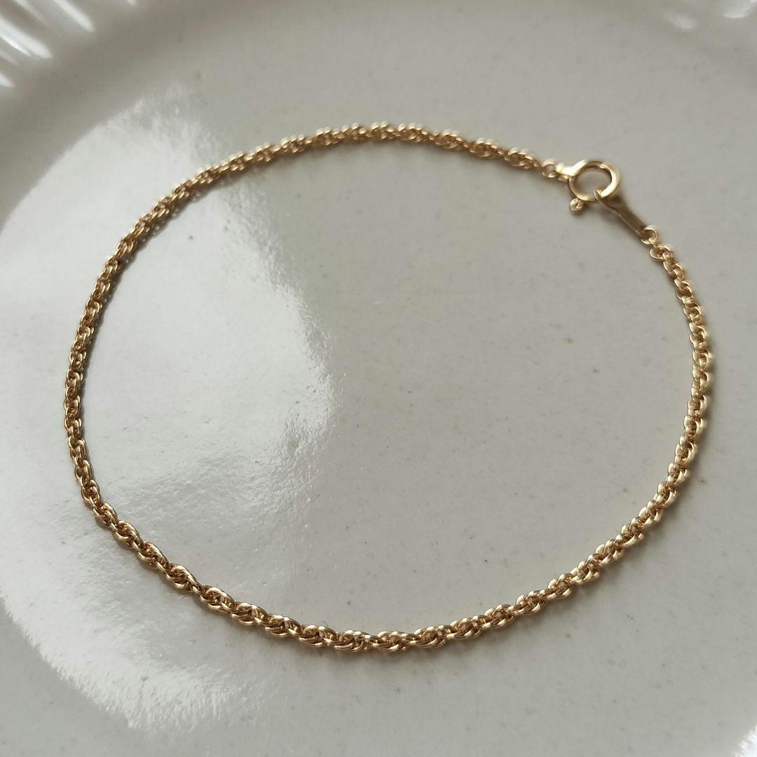 K18 フレンチロープチェーン ブレスレット