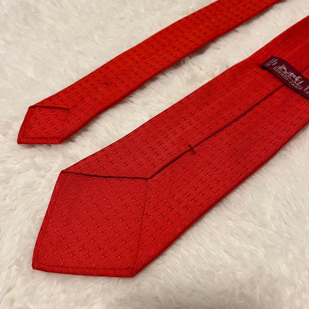 美品！ エルメス ネクタイ H柄 ファソネ