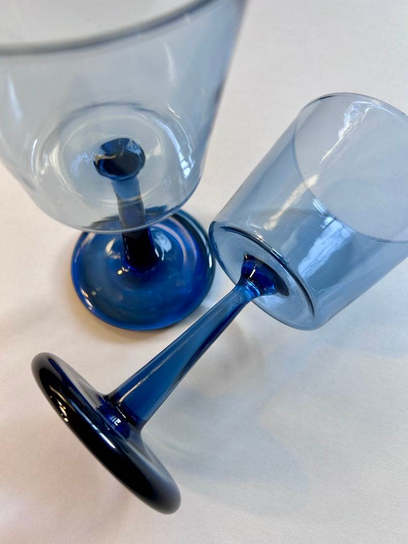 \"美品\" 有永浩太②「ビストログラス」ペア 藍紺色