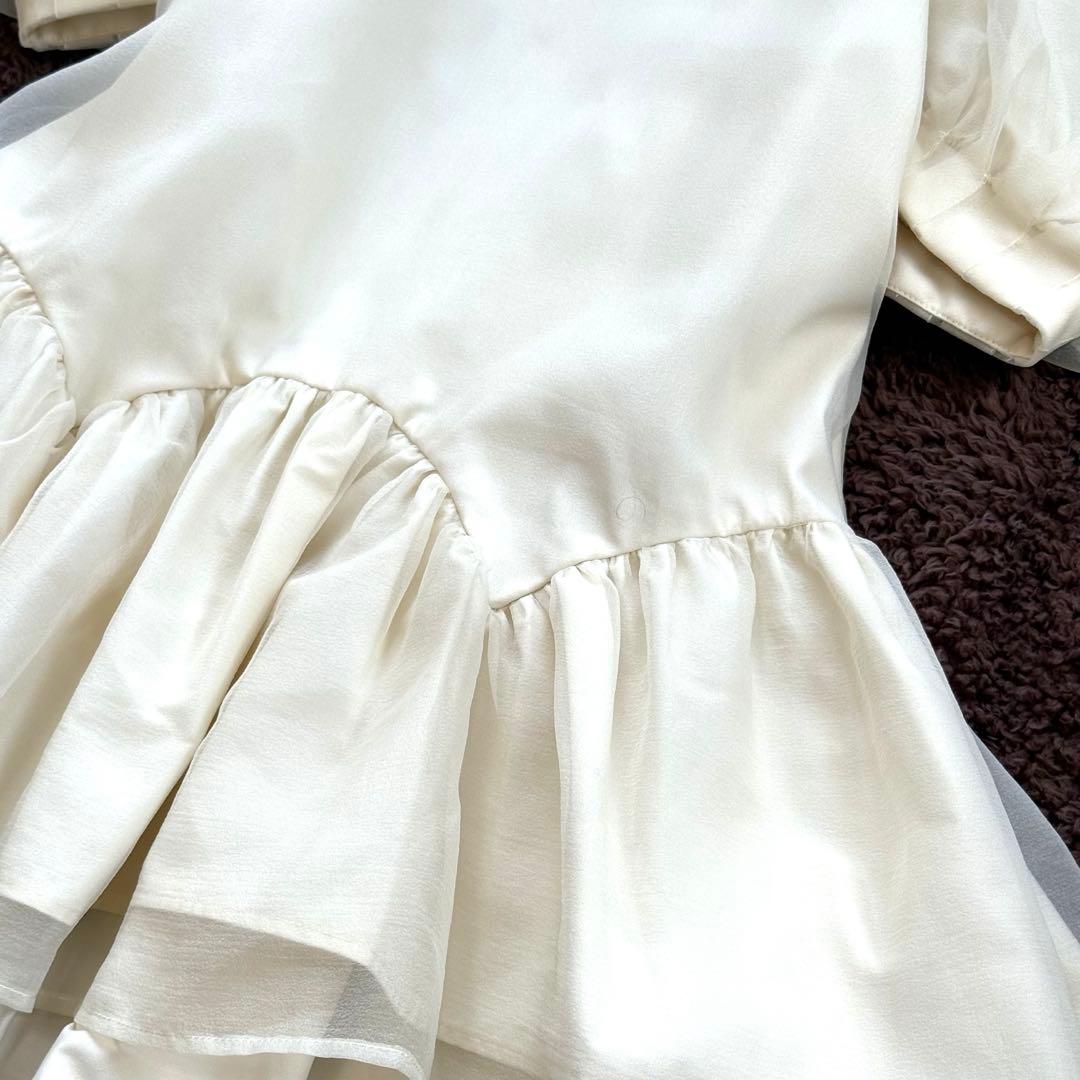 ツル バイ マリコ オイカワ チュニック Deformer ペプラム シフォン