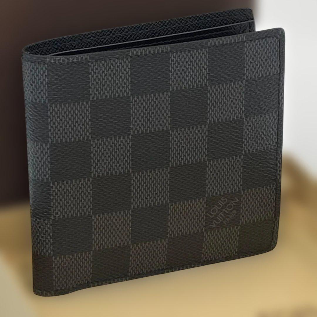 【美品】ルイヴィトン ダミエグラフィット ポルトフォイユマルコNM 二つ折り財布