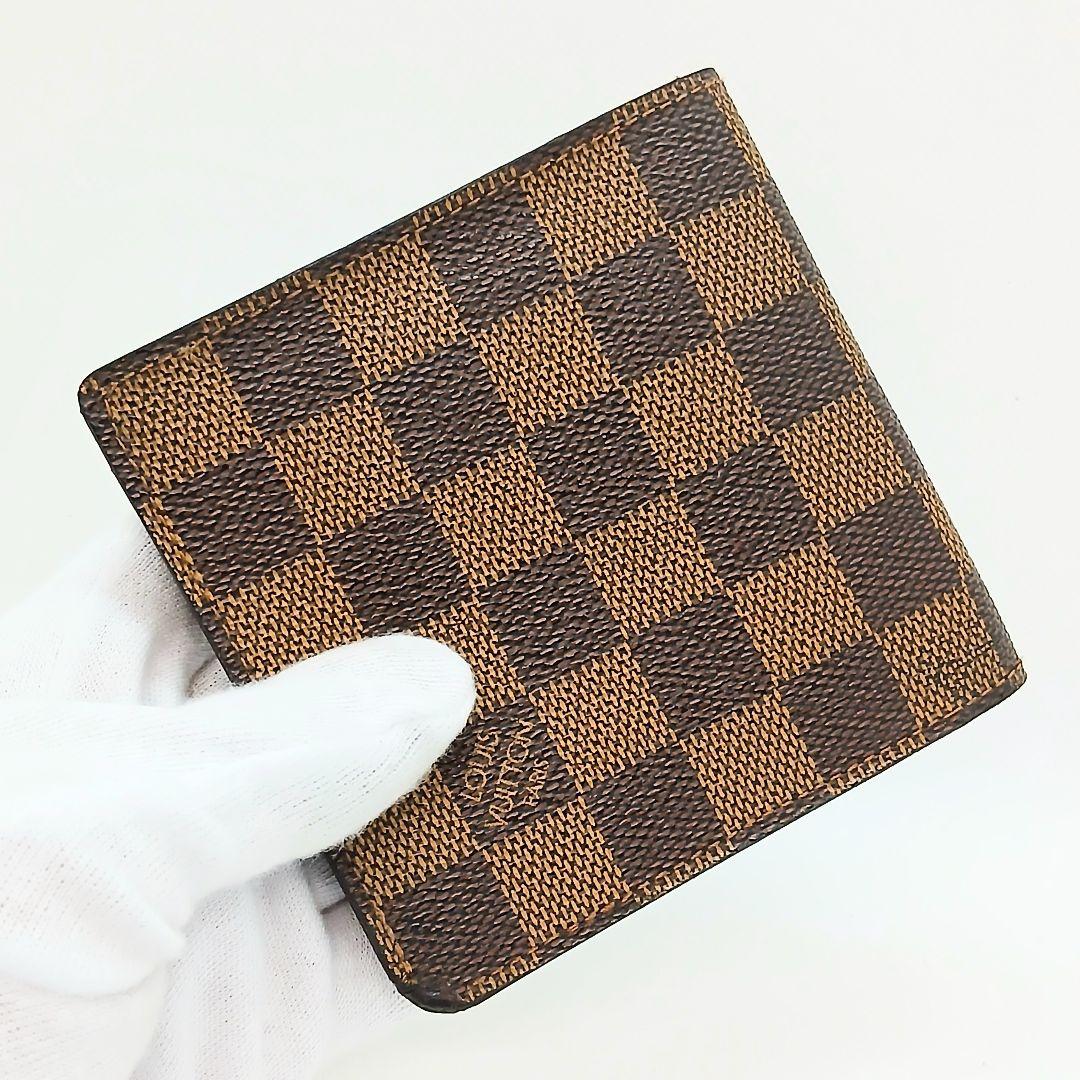 ★良品★ルイヴィトン ダミエ ポルトフォイユ マルコ★二つ折り財布★男女兼用★