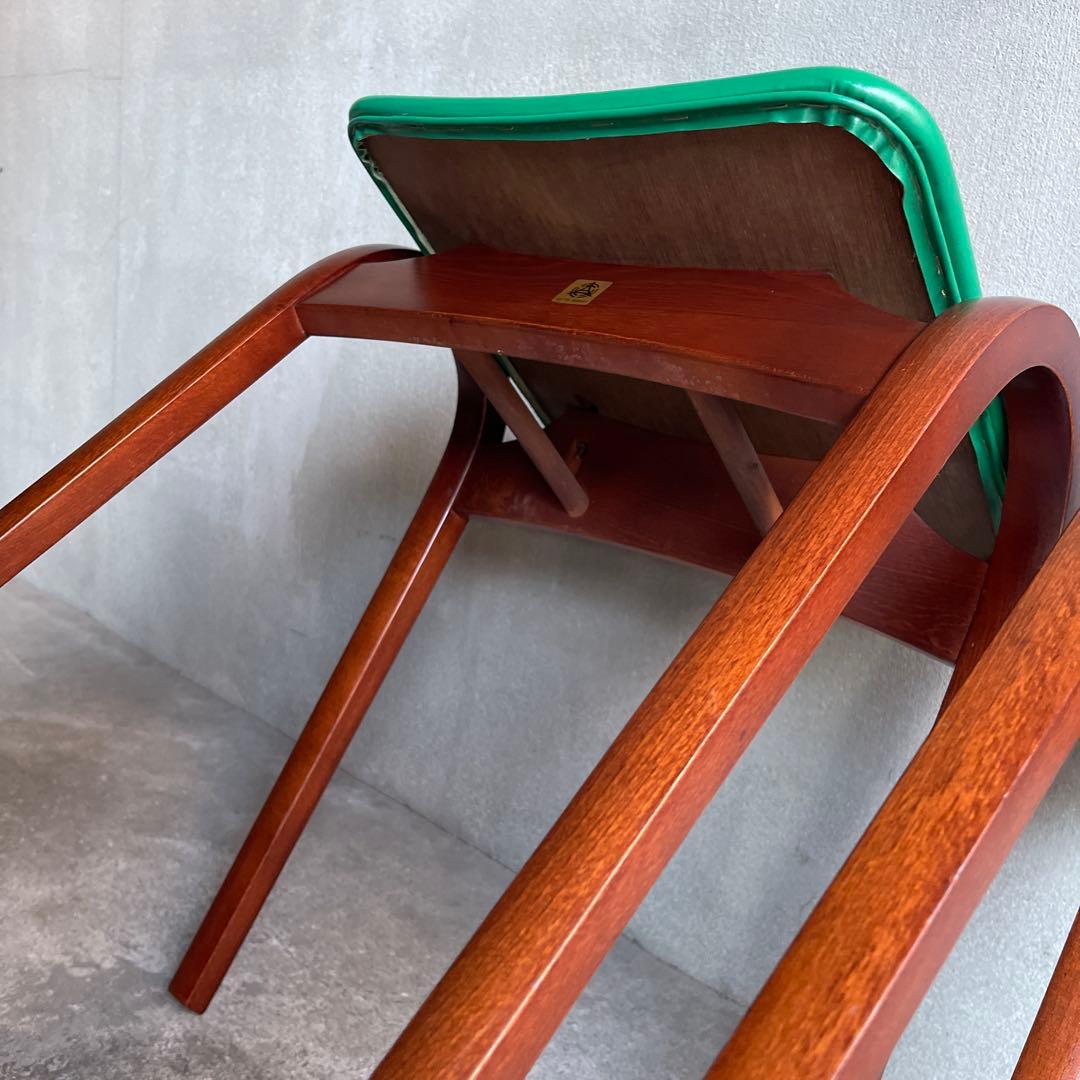 美品　秋田木工　スタッキング スツール 剣持勇　2脚