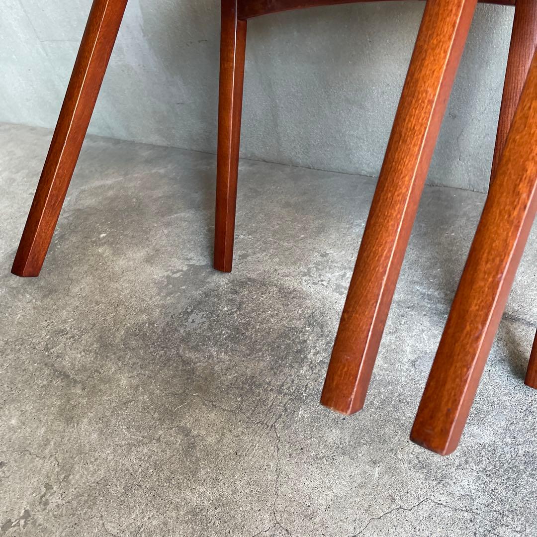 美品　秋田木工　スタッキング スツール 剣持勇　2脚