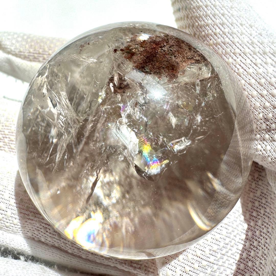 ガーデンクォーツ 苔&虹入りスフィア 49mm