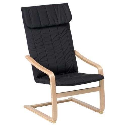 揺れるハイバックチェア スリムサイズ 幅60 ブラック