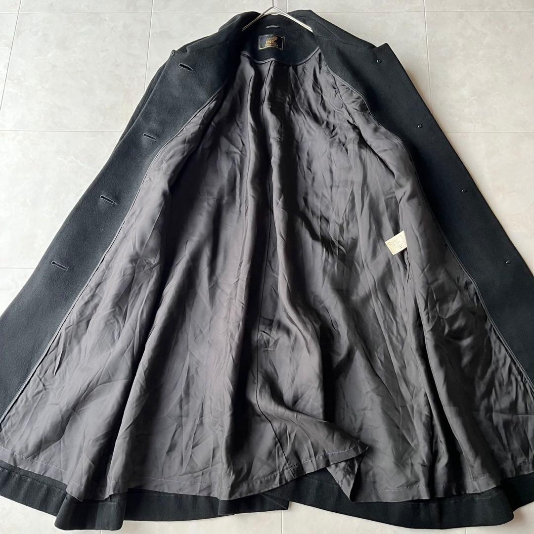 美品✨ 最高級カシミヤ100% ロングコート 上質ブラック 黒 9号　M