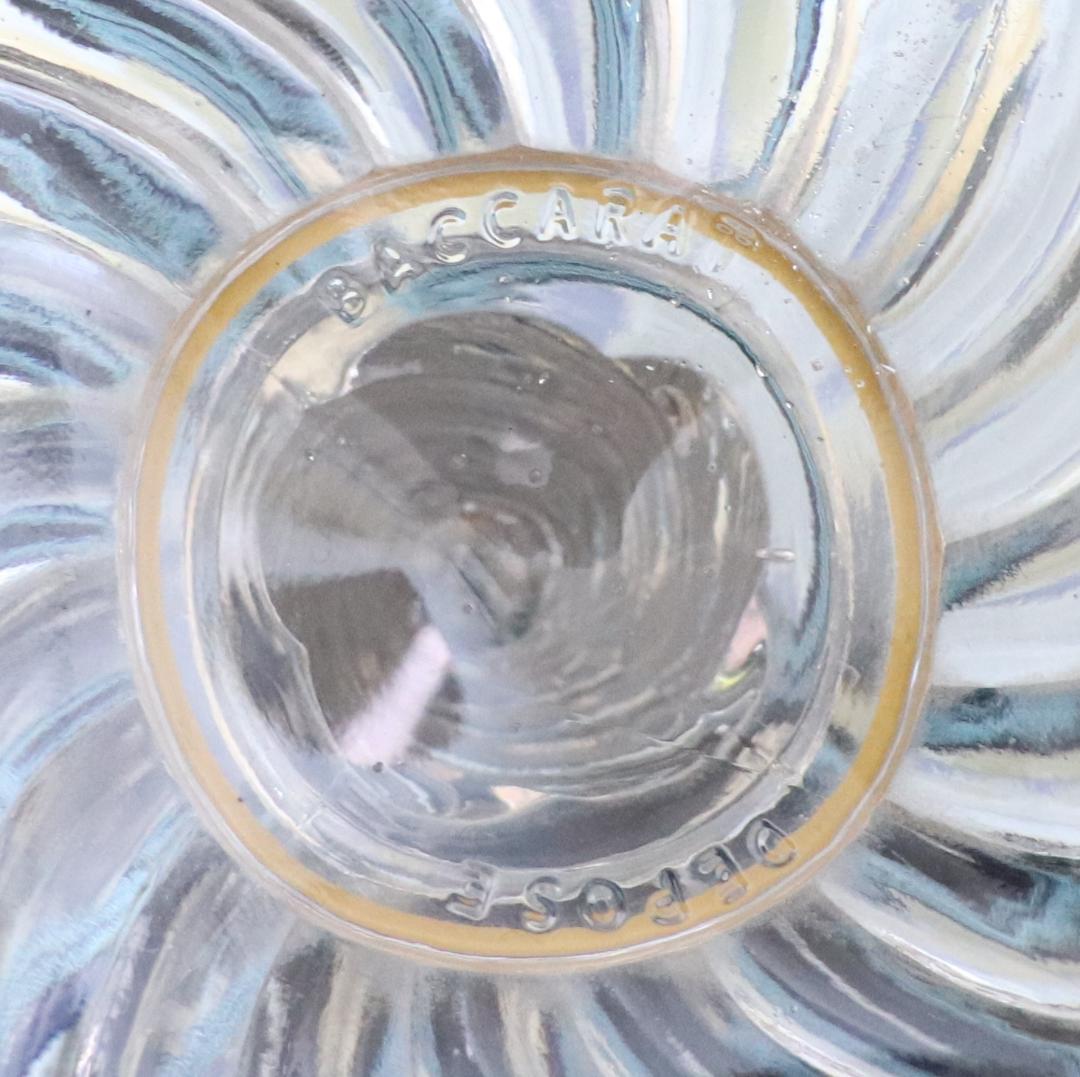 オールド・バカラ レア型 刻印有 金縁 大型 キャンドルホルダー 蝋燭立て