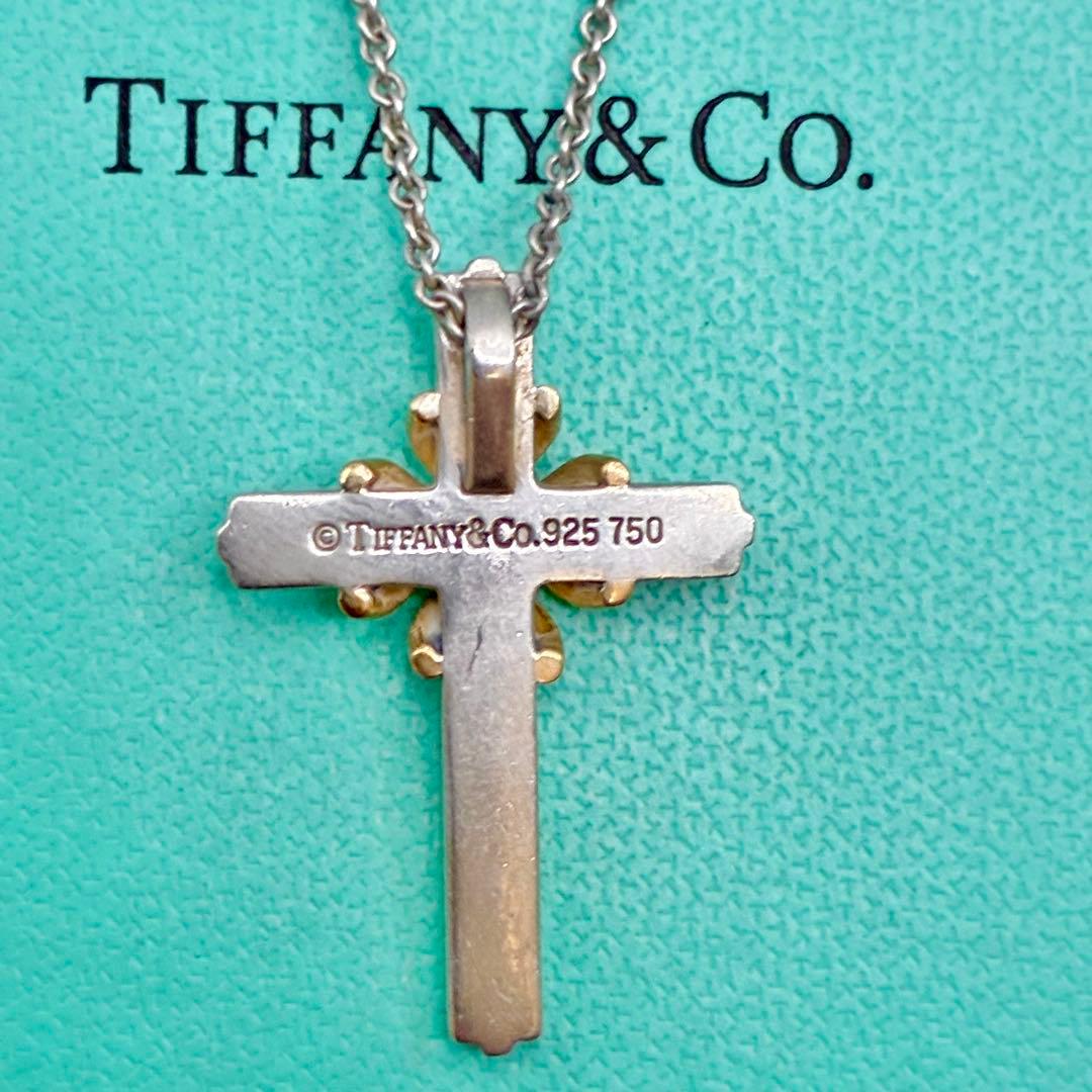 【美品】ティファニー　シグネチャークロス　ネックレス　十字架　925×750