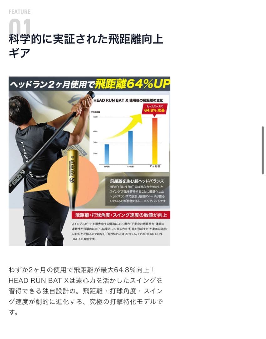 新品未使用‼️アメイジング　ヘッドランバットX2 ゴールド 95cm/900g