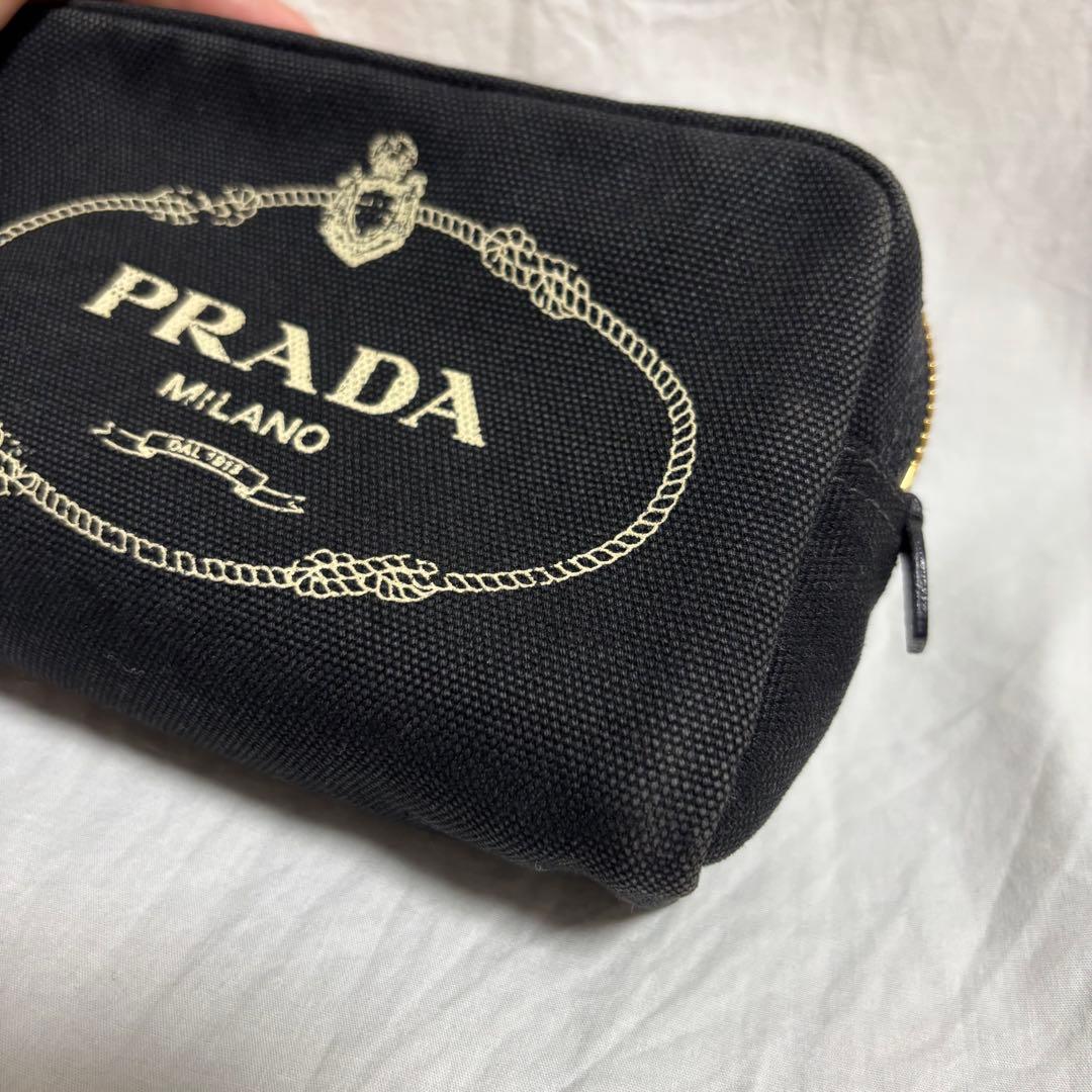 【美品】PRADA カナパ　コスメポーチ　ロゴポーチ