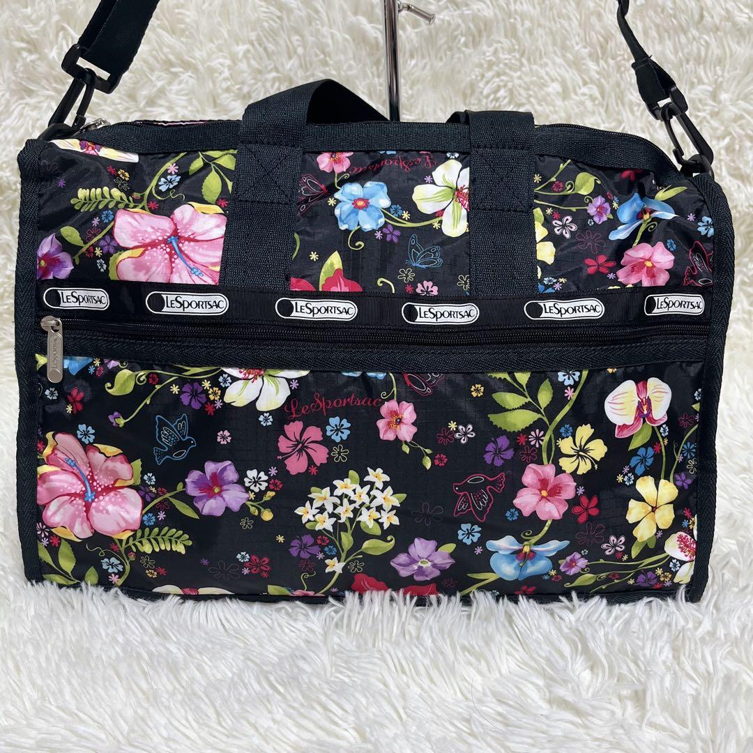 ⭐︎ハワイ限定⭐︎ レスポートサック ボストン ショルダー 2way ポーチ 鍵 花