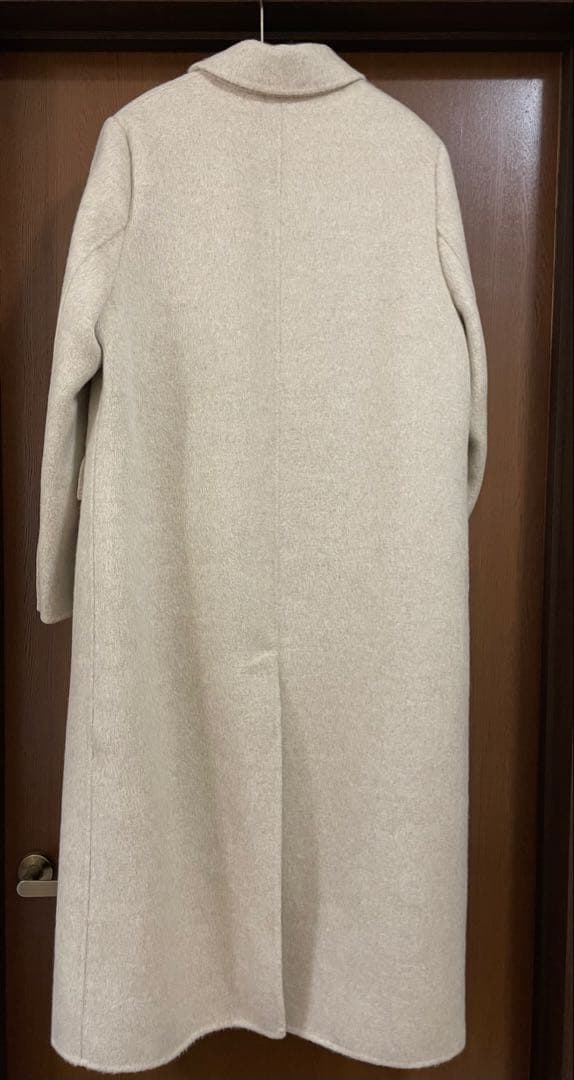 ベージュ　ウール　アルパカ　レディース　ロング　コート　ほぼ　新品