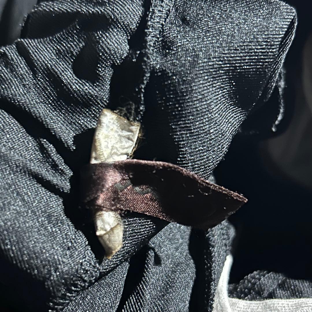 AD2017 archive ポリ縮絨フレアスカート 黒 ボリューム