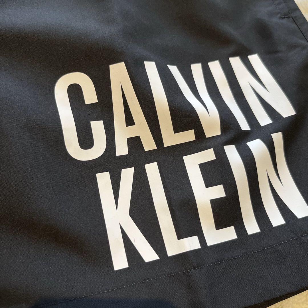 カルバンクライン 水着 メンズ スイムショーツ ハーフパンツ ブラック ロゴ M