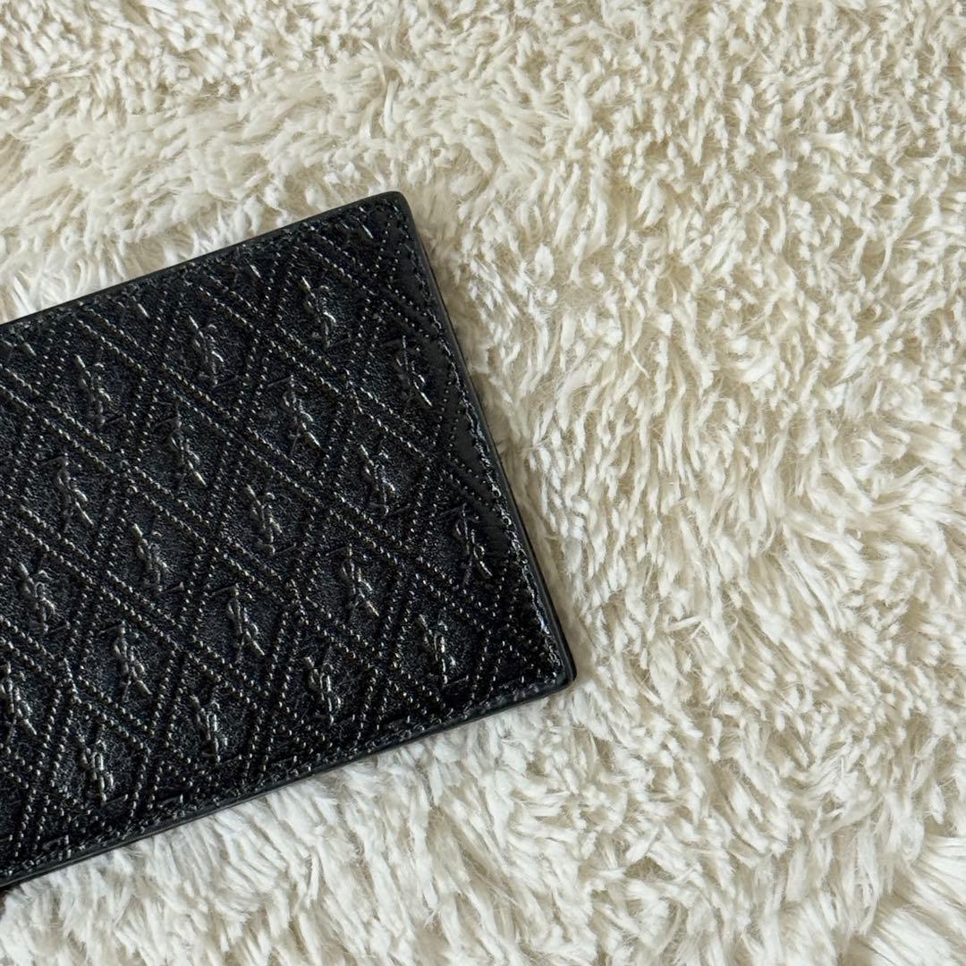⭐️Take様⭐️　サンローラン　YSL　総柄　マネークリップ　ブラック　レザー