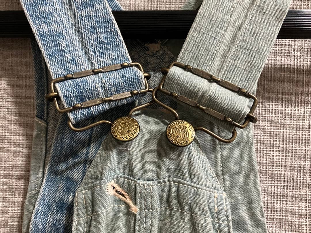 KAPITALライトブルーデニムオーバーオール（値下げ交渉はお断りしております）