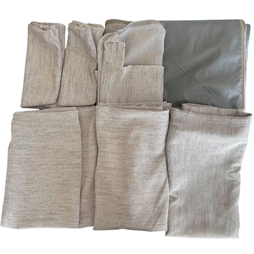 IKEA ソーデルハムン　カバー3人掛け用　ヴィーアルプベージュ／ブラウン