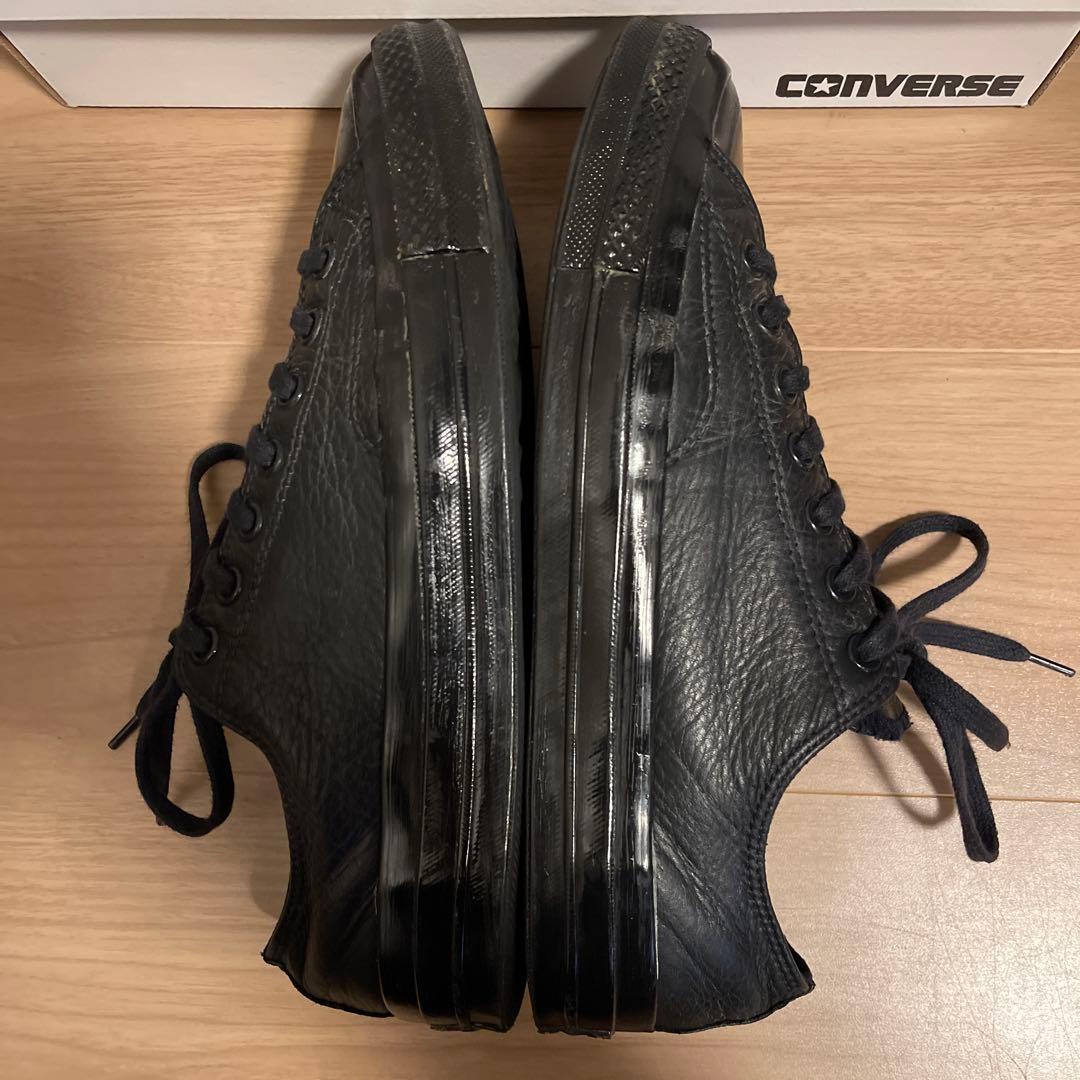 【良品】コンバース CT70 LEATHER BLACK LOW ブラック 28