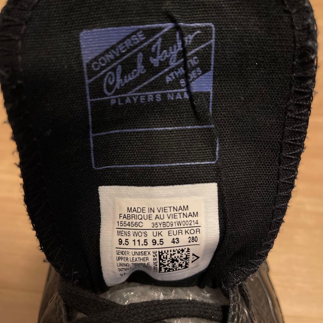 【良品】コンバース CT70 LEATHER BLACK LOW ブラック 28