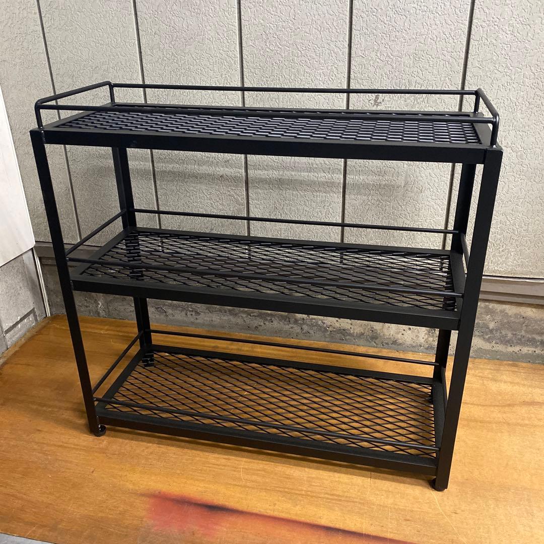 ハンドメイド 植物棚 シェルフ 3段 エキスパンドメタル