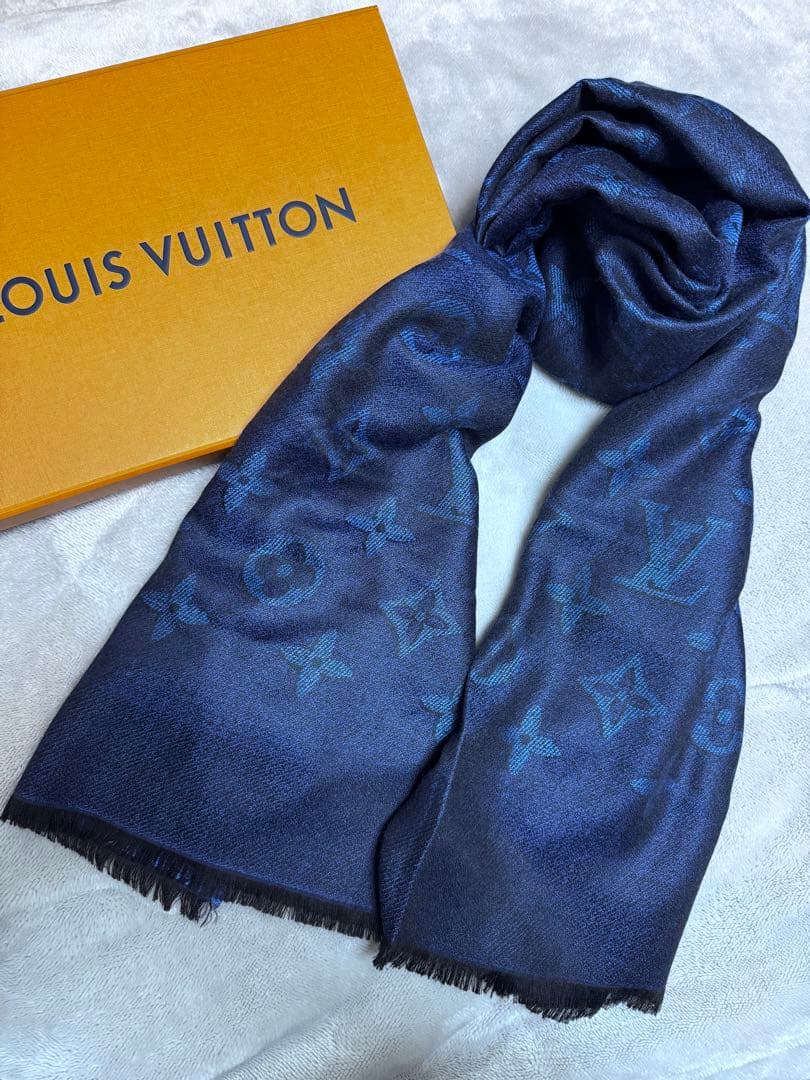 p*)様 美品　ルイヴィトン　ストール　マフラー　カシミア　ウール　シルク
