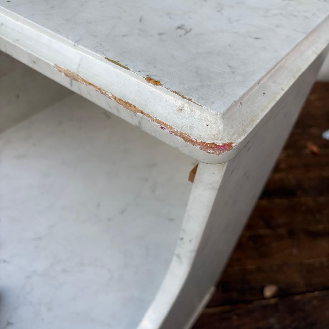 C1北欧レトロ カリモク家具 木製ドレッサーテーブル 収納椅子付きサイドテーブル