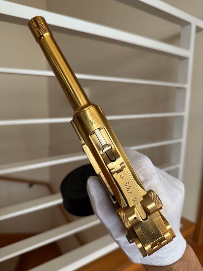 マルシン ゴールド ルガー P08 スネイルマガジン付き モデルガン タナカ