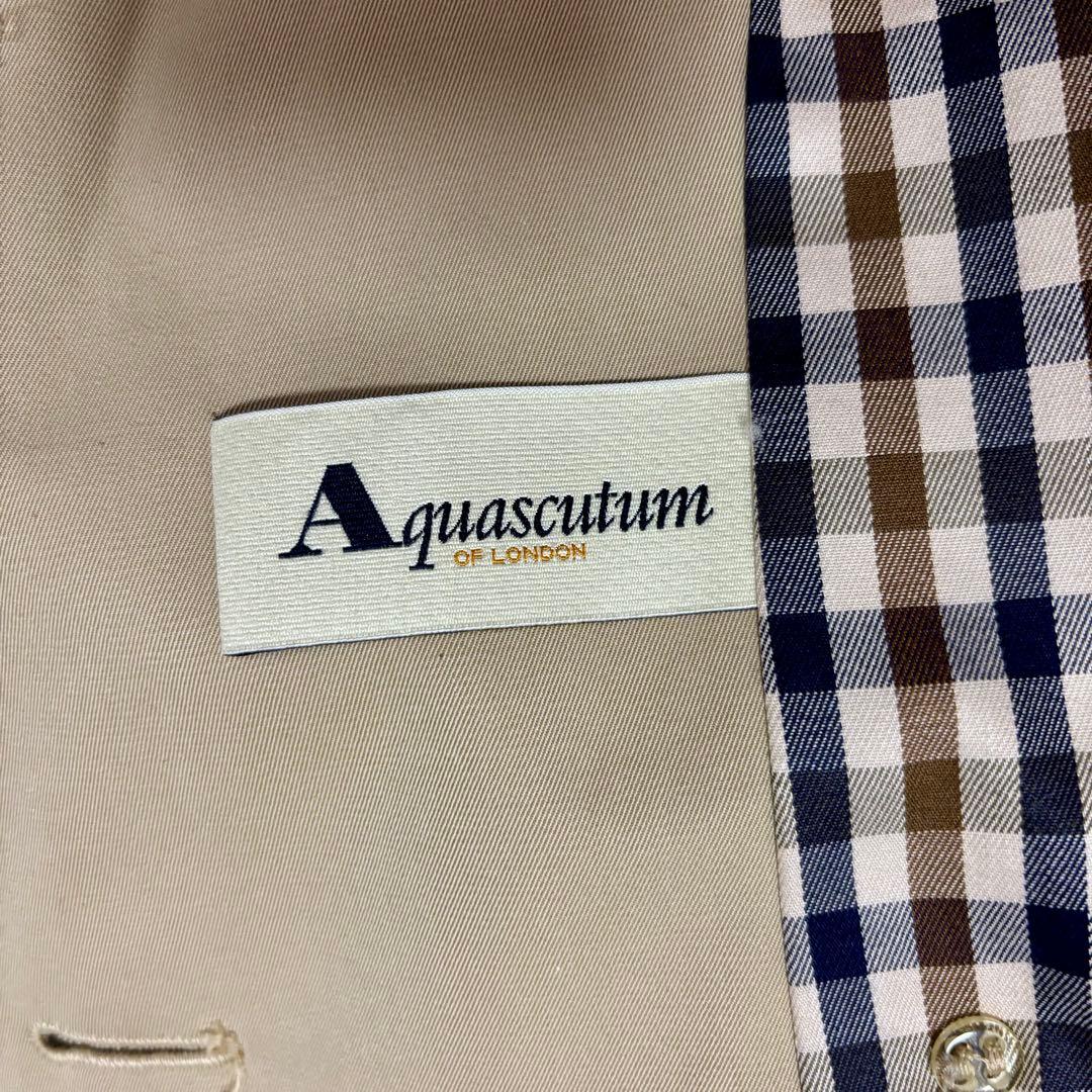 アクアスキュータム 英製 トレンチコート ロング丈 ベージュ XLオーバーサイズ