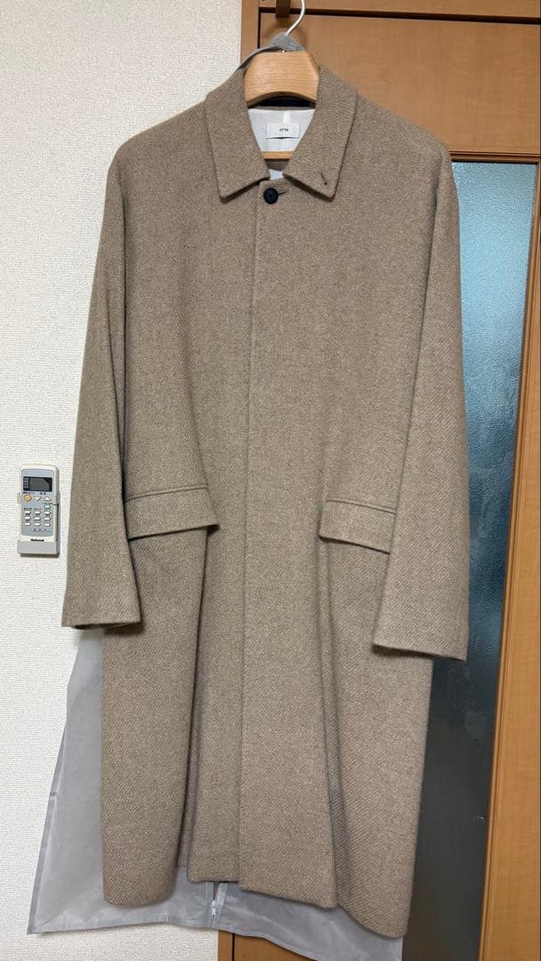 ジャケット・アウター ATON WASHED CASHMERE BALMACAAN COAT