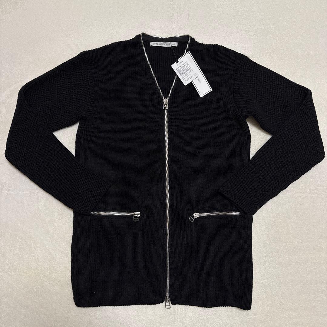 ジョンローレンスサリバン 2024AW ジップカーディガン S ブラック
