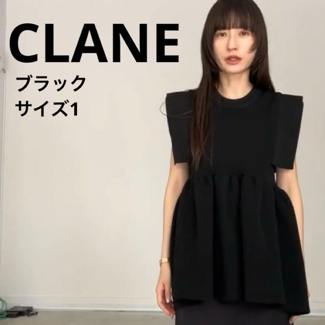 トップス CLANE SQUARE SLEEVE GATHER KNIT TOPS