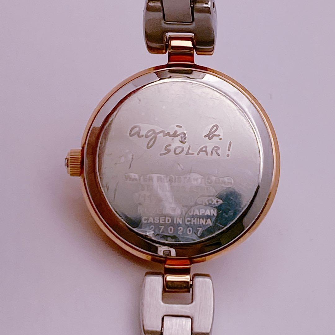 【ふたこ】アニエスベー マルチェロ 　クォーツ デイト　ピンクゴールド