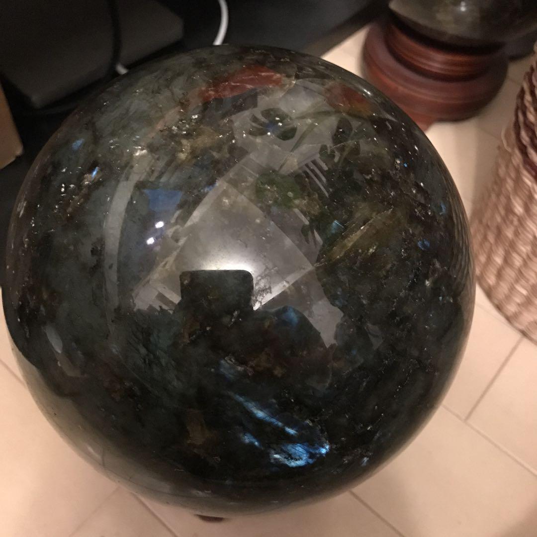 特大 パワーストーン  ラブラドライト 直径16cm