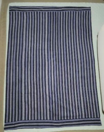 藍染め　テーブルクロス　大　古布　木綿　芸術　145 × 109cm　刺し子