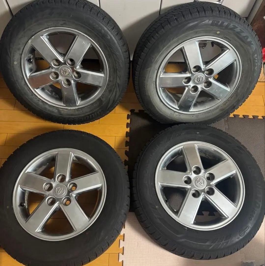 ヴォクシー 60純正15インチ スタッドレスタイヤ4本セットバリ溝ブリヂストン