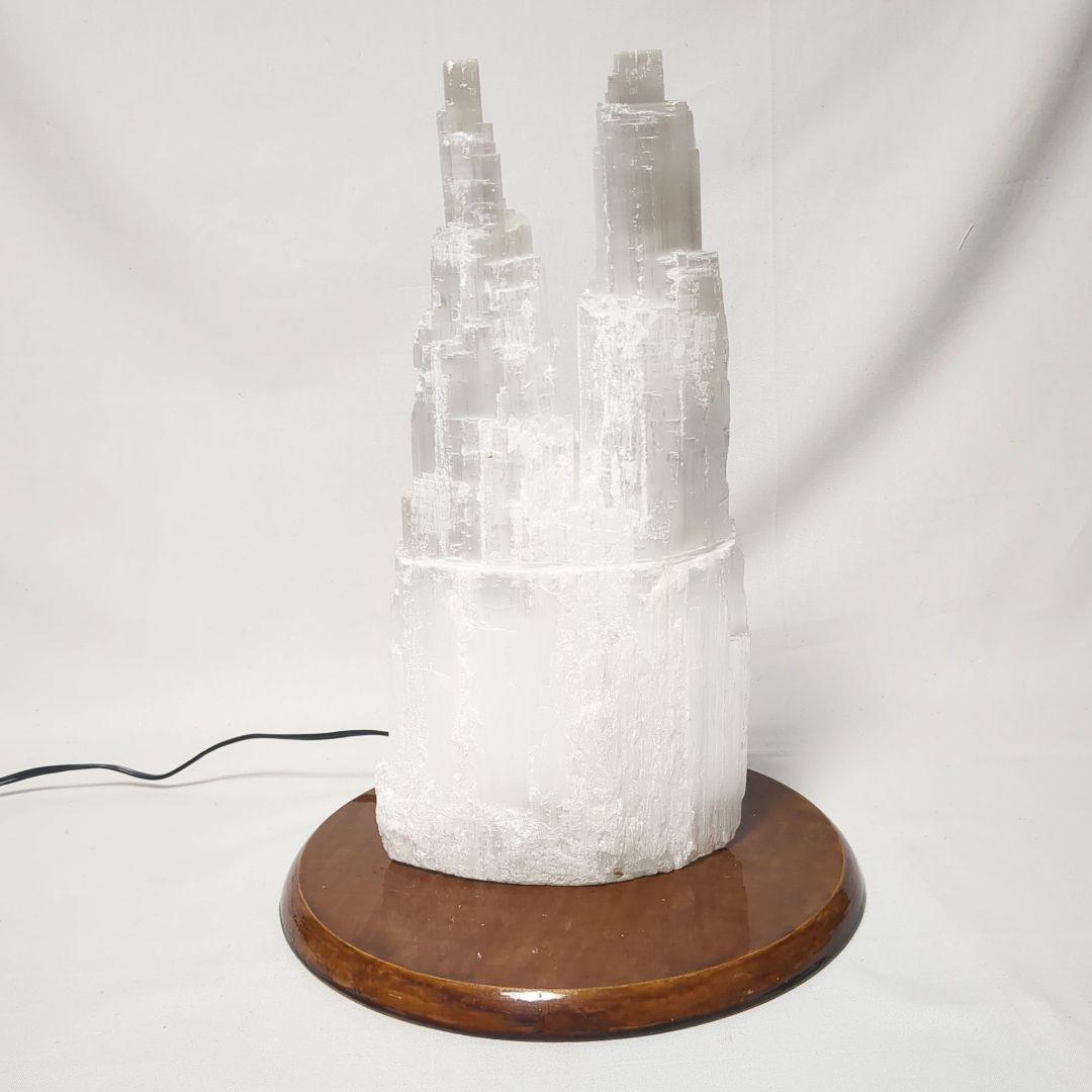 天然石 セレナイト ツインタワー ランプ LLサイズ５.８kg